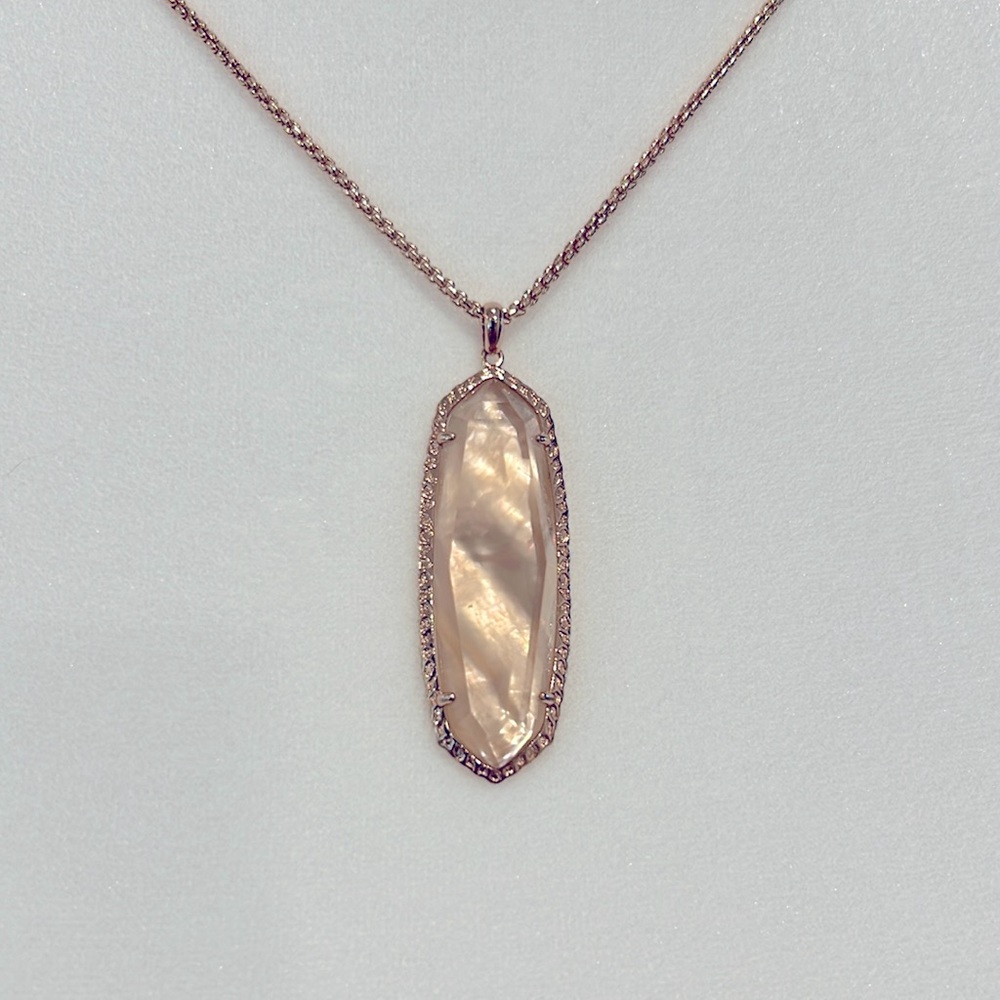 Kendra Scott Rose gold / Rose quartz necklace